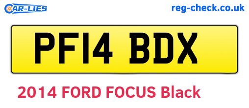 PF14BDX are the vehicle registration plates.