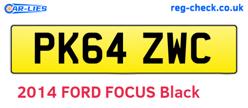 PK64ZWC are the vehicle registration plates.