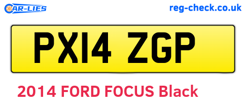 PX14ZGP are the vehicle registration plates.