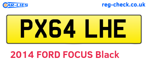 PX64LHE are the vehicle registration plates.