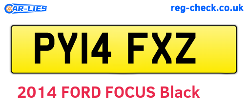 PY14FXZ are the vehicle registration plates.