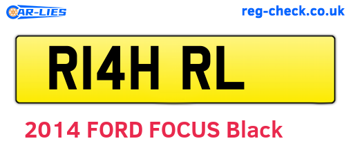 R14HRL are the vehicle registration plates.