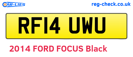 RF14UWU are the vehicle registration plates.