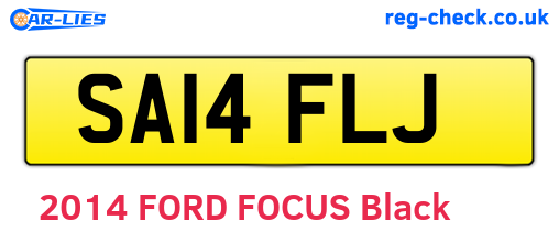 SA14FLJ are the vehicle registration plates.