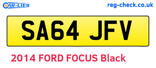 SA64JFV are the vehicle registration plates.