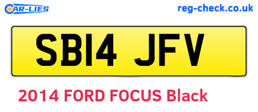 SB14JFV are the vehicle registration plates.