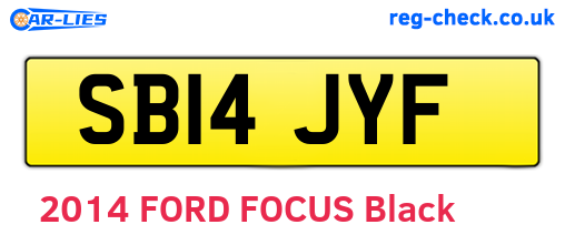 SB14JYF are the vehicle registration plates.