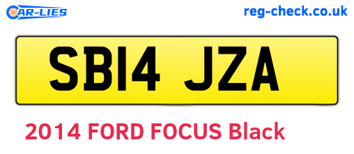 SB14JZA are the vehicle registration plates.