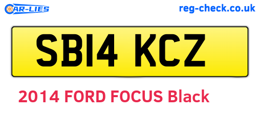 SB14KCZ are the vehicle registration plates.