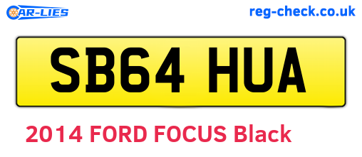 SB64HUA are the vehicle registration plates.