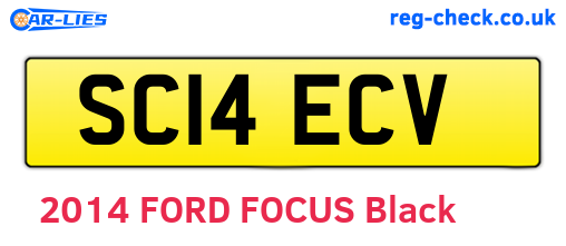 SC14ECV are the vehicle registration plates.