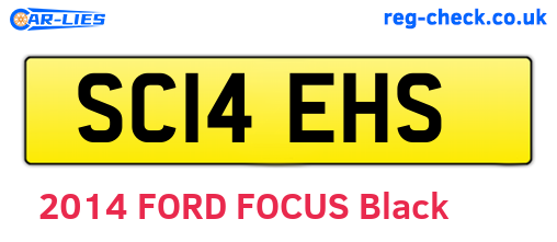 SC14EHS are the vehicle registration plates.