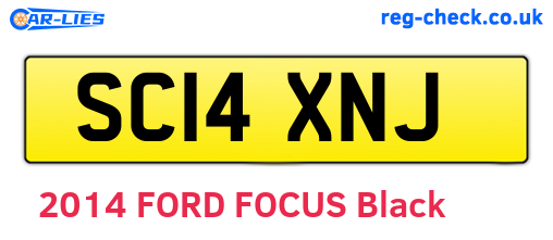 SC14XNJ are the vehicle registration plates.