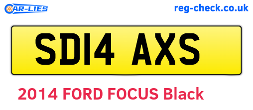 SD14AXS are the vehicle registration plates.
