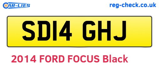 SD14GHJ are the vehicle registration plates.