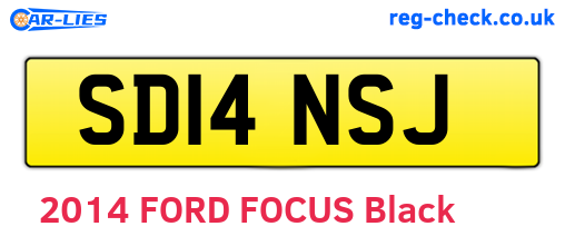 SD14NSJ are the vehicle registration plates.