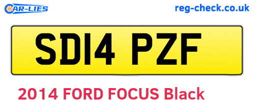 SD14PZF are the vehicle registration plates.