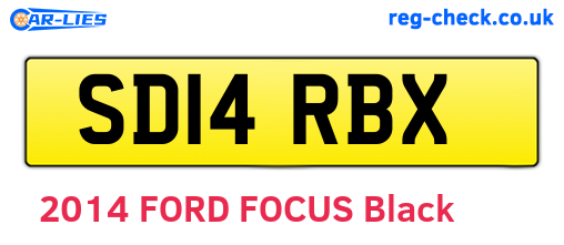 SD14RBX are the vehicle registration plates.