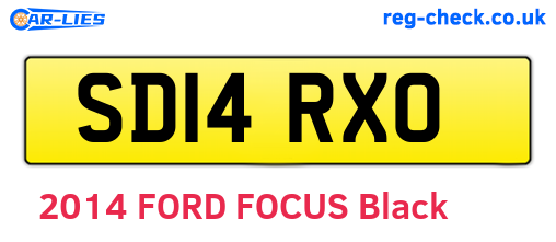 SD14RXO are the vehicle registration plates.