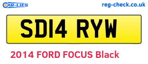 SD14RYW are the vehicle registration plates.