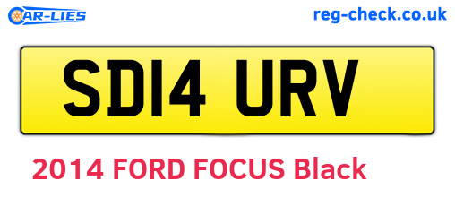 SD14URV are the vehicle registration plates.