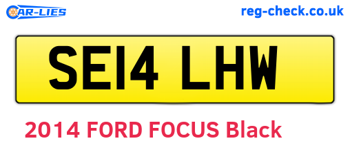 SE14LHW are the vehicle registration plates.