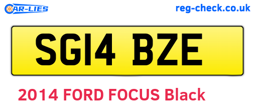 SG14BZE are the vehicle registration plates.