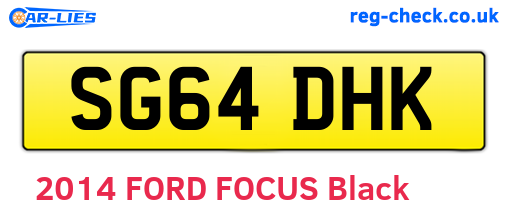 SG64DHK are the vehicle registration plates.