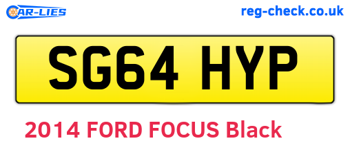 SG64HYP are the vehicle registration plates.