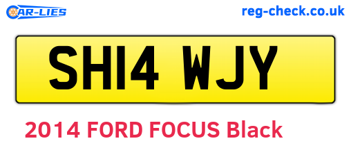 SH14WJY are the vehicle registration plates.
