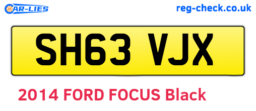SH63VJX are the vehicle registration plates.