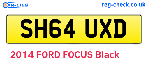 SH64UXD are the vehicle registration plates.