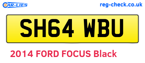 SH64WBU are the vehicle registration plates.