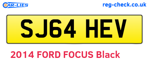 SJ64HEV are the vehicle registration plates.