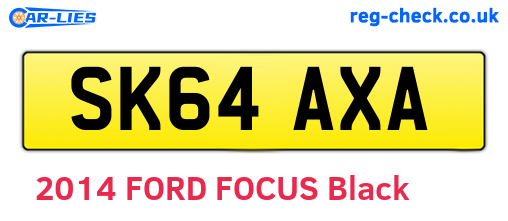 SK64AXA are the vehicle registration plates.