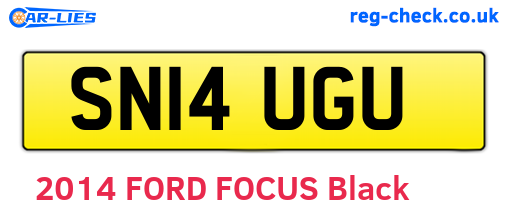 SN14UGU are the vehicle registration plates.