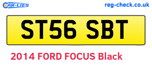 ST56SBT are the vehicle registration plates.