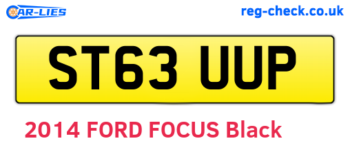 ST63UUP are the vehicle registration plates.