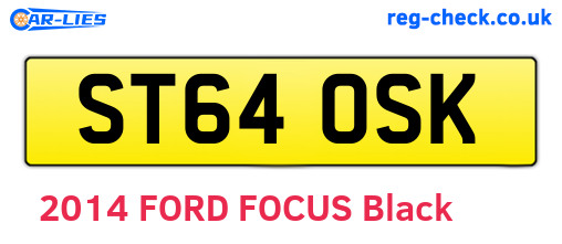 ST64OSK are the vehicle registration plates.