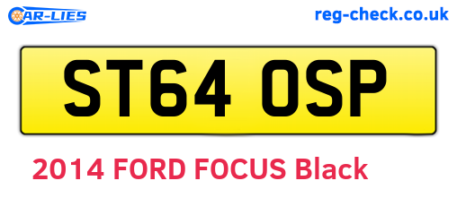 ST64OSP are the vehicle registration plates.
