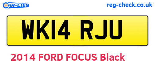 WK14RJU are the vehicle registration plates.