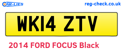 WK14ZTV are the vehicle registration plates.