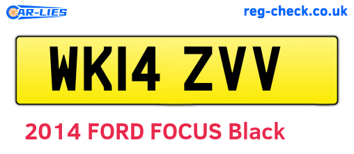 WK14ZVV are the vehicle registration plates.