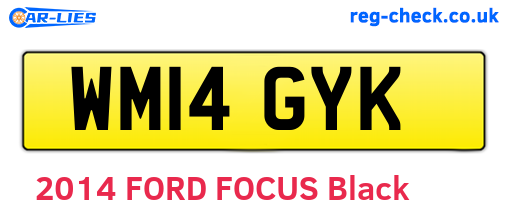 WM14GYK are the vehicle registration plates.