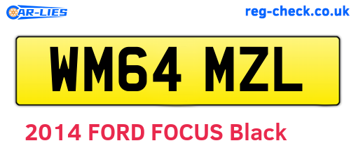 WM64MZL are the vehicle registration plates.