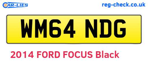 WM64NDG are the vehicle registration plates.