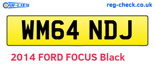 WM64NDJ are the vehicle registration plates.