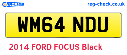 WM64NDU are the vehicle registration plates.