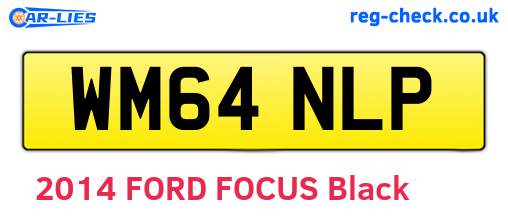 WM64NLP are the vehicle registration plates.