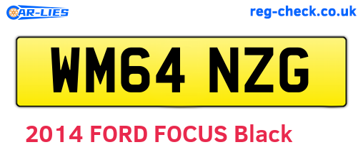 WM64NZG are the vehicle registration plates.